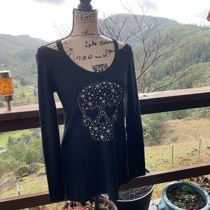 Soft long sleeve off shoulder top